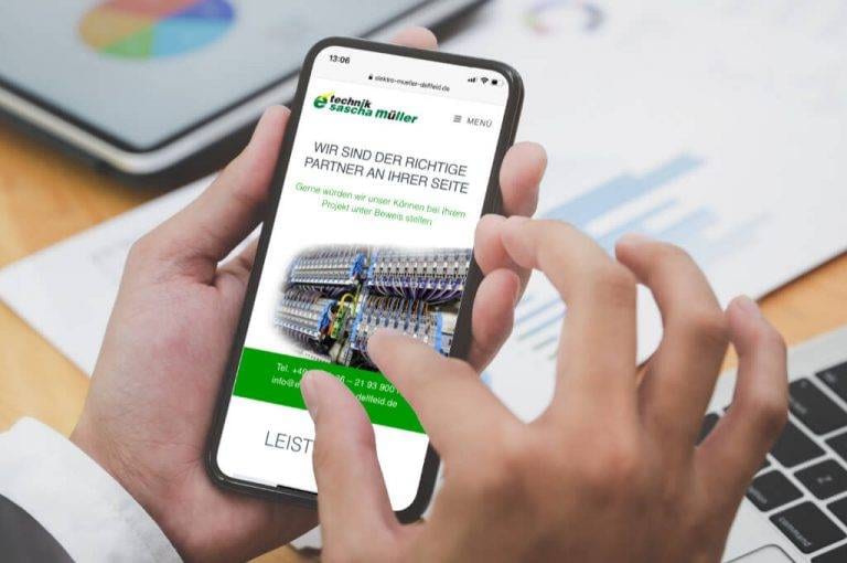 Website Referenz E-Technik - Webdesign Zweibrücken und Saar-Pfalz